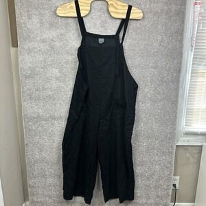 *FLAW* Arula Black Corduroy Wide Leg‎ Overalls Women's Plus  Size C/3X